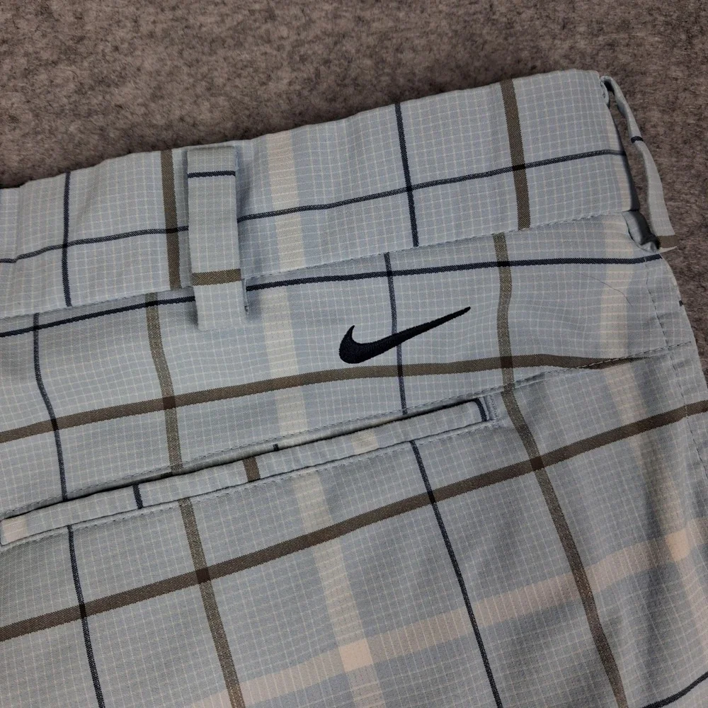Nike Golf Shorts Mens 36 Blue Plaid Performance Checkered SP110901HKC